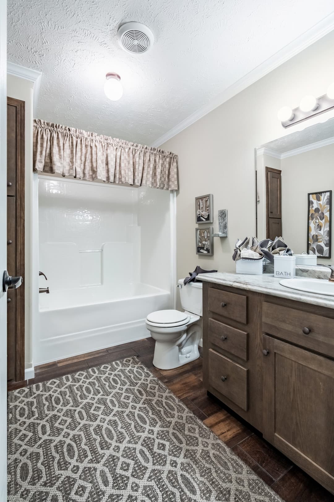 Tiger cat bathroom home features