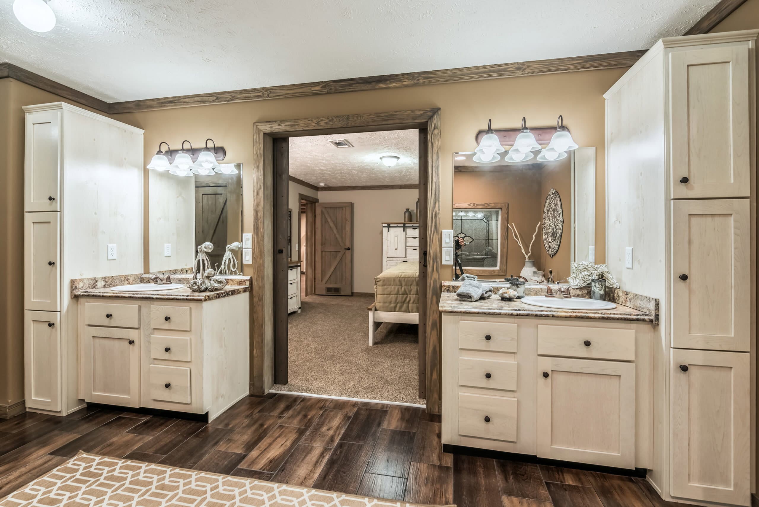 The rock bathroom home features