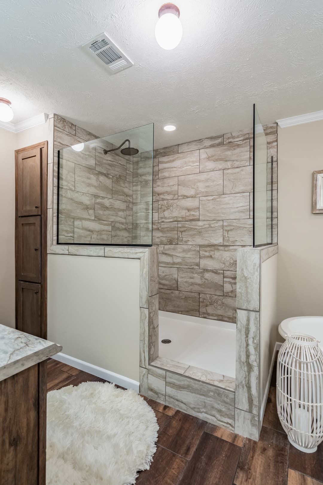 Tiger cat bathroom home features