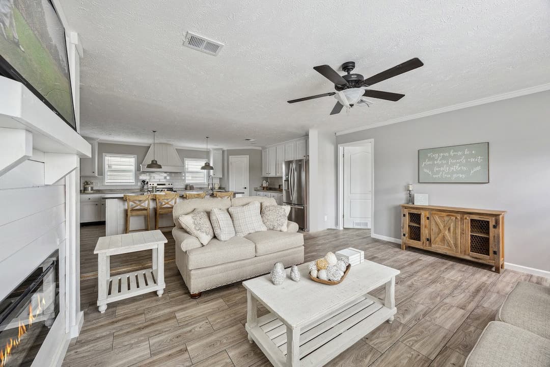 The presley interior home features