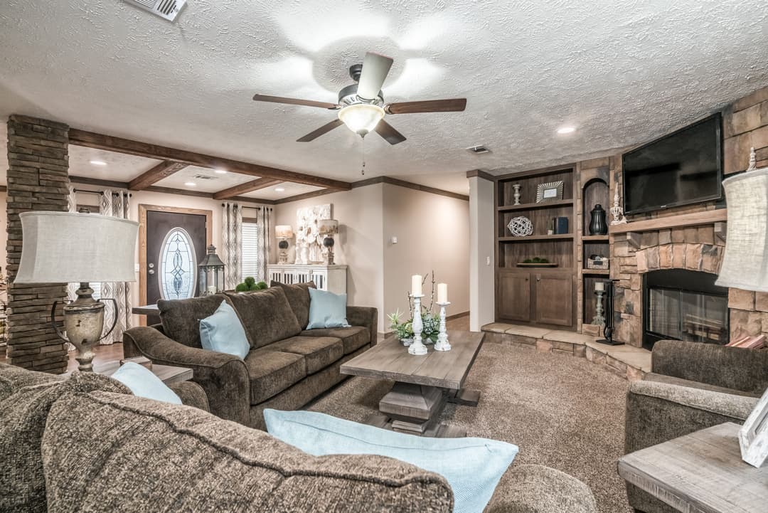 The rock interior home features